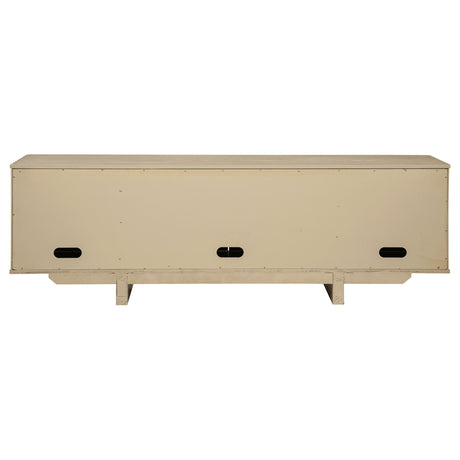 Kailani Beige Oak 79-inch 4-door Cane TV Stand Media Console by Coaster at Eve Furniture