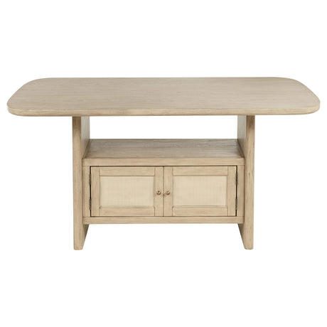 Kailani Beige Oak 8-piece Counter Height Dining Set with Cabinet by Coaster at Eve Furniture