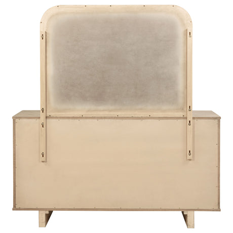 Kailani Beige Oak 9-drawer Dresser and Mirror by Coaster at Eve Furniture