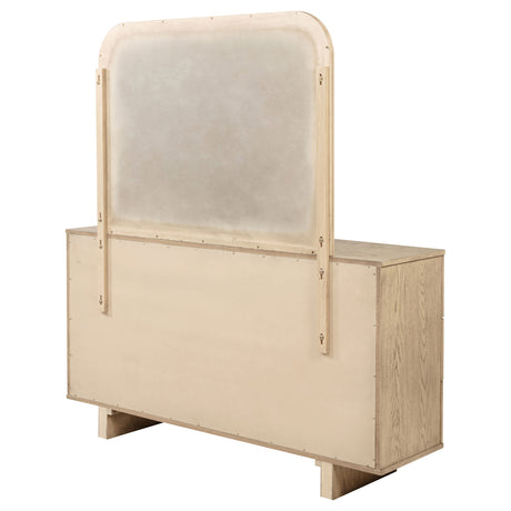 Kailani Beige Oak 9-drawer Dresser and Mirror by Coaster at Eve Furniture