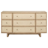 Kailani Beige Oak 9-Drawer Dresser by Coaster at Eve Furniture