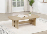 Kailani Beige Oak Coastal Rectangular Cocktail Coffee Table by Coaster at Eve Furniture