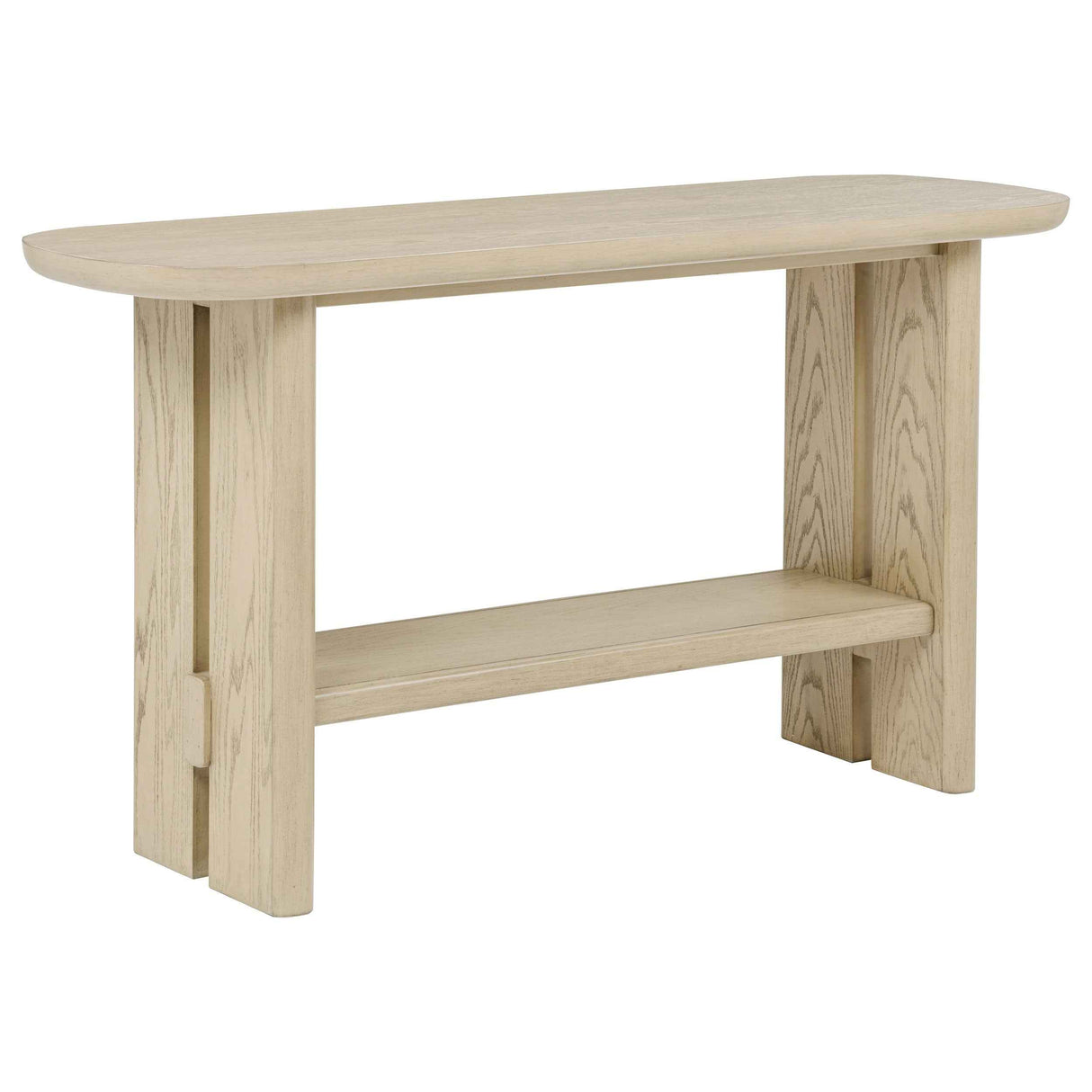 Kailani Beige Oak Coastal Sofa Console Table with Shelf by Coaster at Eve Furniture