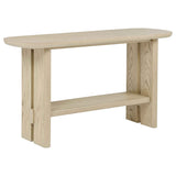 Kailani Beige Oak Coastal Sofa Console Table with Shelf by Coaster at Eve Furniture