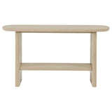 Kailani Beige Oak Coastal Sofa Console Table with Shelf by Coaster at Eve Furniture
