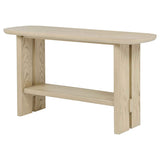 Kailani Beige Oak Coastal Sofa Console Table with Shelf by Coaster at Eve Furniture