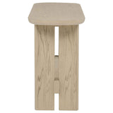 Kailani Beige Oak Coastal Sofa Console Table with Shelf by Coaster at Eve Furniture
