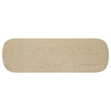 Kailani Beige Oak Coastal Sofa Console Table with Shelf by Coaster at Eve Furniture