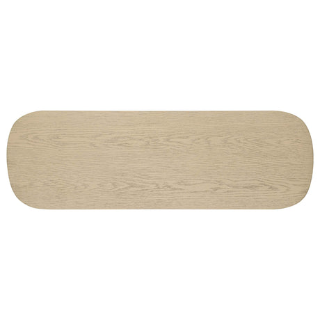Kailani Beige Oak Coastal Sofa Console Table with Shelf by Coaster at Eve Furniture