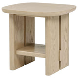 Kailani Beige Oak Coastal Square End Side Table with Shelf by Coaster at Eve Furniture