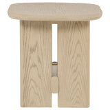 Kailani Beige Oak Coastal Square End Side Table with Shelf by Coaster at Eve Furniture