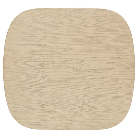 Kailani Beige Oak Coastal Square End Side Table with Shelf by Coaster at Eve Furniture