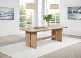 Kailani Beige Oak Rectangular Wood Dining Table by Coaster at Eve Furniture
