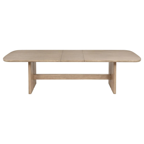 Kailani Beige Oak Rectangular Wood Dining Table by Coaster at Eve Furniture