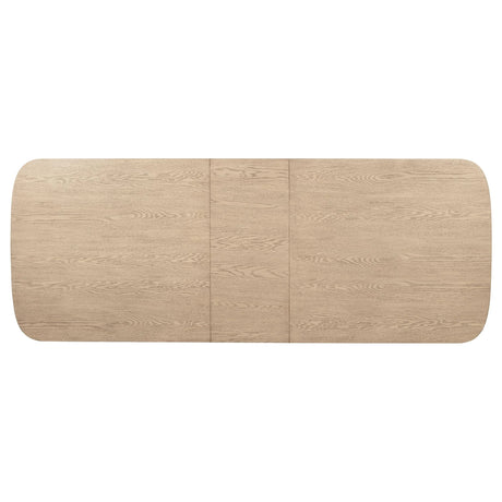 Kailani Beige Oak Rectangular Wood Dining Table by Coaster at Eve Furniture