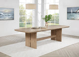 Kailani Beige Oak Rectangular Wood Dining Table by Coaster at Eve Furniture