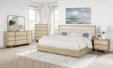 Kailani Beige Oak Wingback California King Platform Bed by Coaster at Eve Furniture