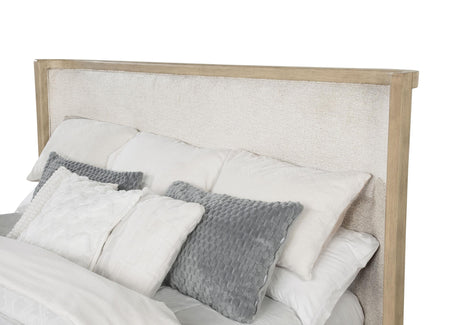 Kailani Beige Oak Wingback Queen Platform Bed by Coaster at Eve Furniture