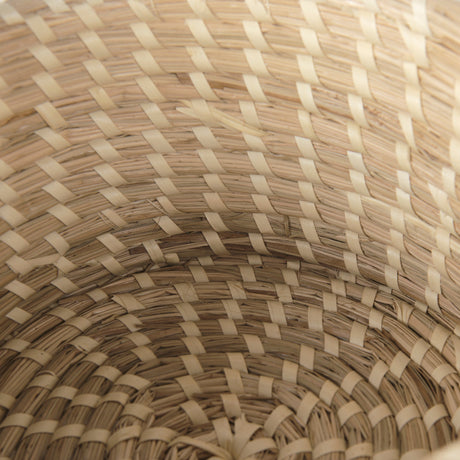 Kailini Set of 3 Nesting Seagrass & Palm Leaf Boxes with Lids by Mercana at Eve Furniture