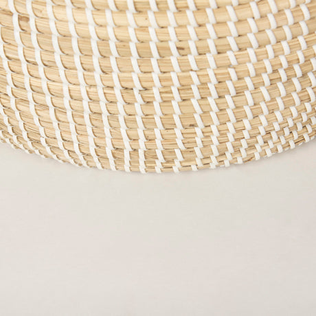 Kairi Set of 2 Seagrass Floor Baskets w/ Lids and Handles by Mercana at Eve Furniture