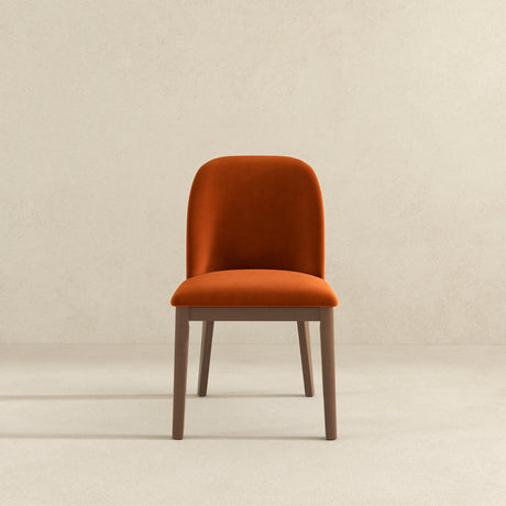 Kaitlyn Burnt Orange Velvet Dining Chair (Set Of 2) by Ashcroft Furniture at Eve Furniture