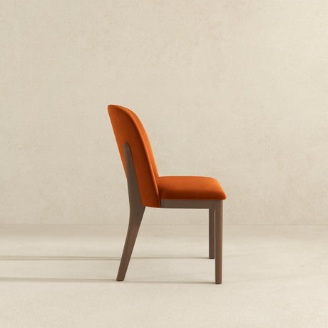 Kaitlyn Burnt Orange Velvet Dining Chair (Set Of 2) by Ashcroft Furniture at Eve Furniture