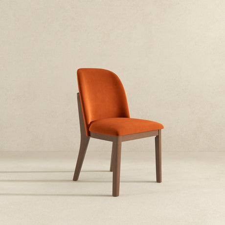 Kaitlyn Burnt Orange Velvet Dining Chair (Set Of 2) by Ashcroft Furniture at Eve Furniture