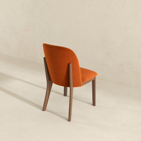 Kaitlyn Burnt Orange Velvet Dining Chair (Set Of 2) by Ashcroft Furniture at Eve Furniture