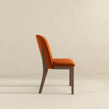 Kaitlyn Burnt Orange Velvet Dining Chair (Set Of 2) by Ashcroft Imports at Eve Furniture