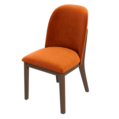 Kaitlyn Burnt Orange Velvet Dining Chair (Set Of 2) by Ashcroft Imports at Eve Furniture