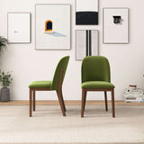 Kaitlyn Mid-Century Modern Dining Chair (Set of 2) Green Velvet