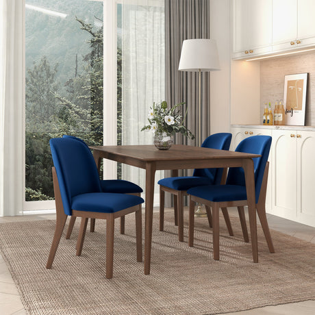 Kaitlyn Navy Blue Velvet Dining Chair (Set Of 2) by Ashcroft Furniture at Eve Furniture