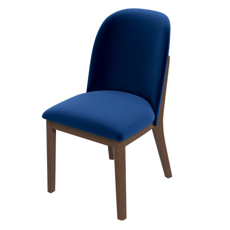 Kaitlyn Navy Blue Velvet Dining Chair (Set Of 2) by Ashcroft Imports at Eve Furniture