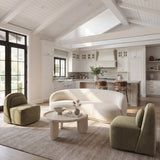 Kakao Olive Brown Swivel Chair by Zuomod at Eve Furniture