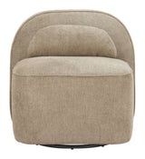 Kakao Olive Brown Swivel Chair by Zuomod at Eve Furniture