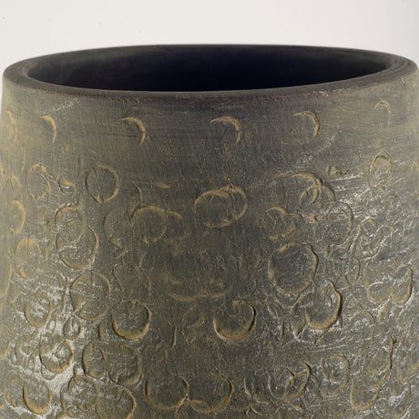 Kalahari II Large Gray Ceramic Floor Vase by Mercana at Eve Furniture