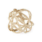 Kali Small Beige Decorative Metal and Paper Object by Mercana at Eve Furniture