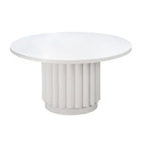 Kali White 55" Round Dining Table by TOV Furniture at Eve Furniture