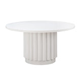 Kali White 55" Round Dining Table by TOV Furniture at Eve Furniture