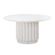 Kali White 55" Round Dining Table by TOV Furniture at Eve Furniture