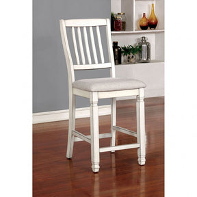 Kaliyah Antique White Counter Heigth Chair Set of 2 by Furniture of America at Eve Furniture