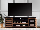 Kallari Warm Brown/Black 84" TV Stand by Ashley at Eve Furniture
