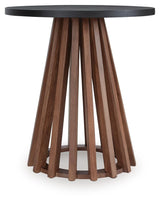 Kallari Warm Brown/Black Lift-Top Coffee Table and 2 End Tables by Ashley at Eve Furniture