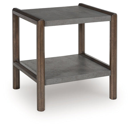 Kallenny Brown/Gray End Table by Ashley at Eve Furniture