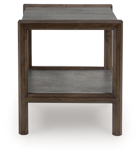 Kallenny Brown/Gray End Table by Ashley at Eve Furniture