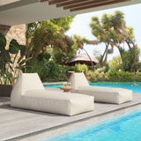 Kalm Beige Outdoor Chaise Lounge by Zuomod at Eve Furniture
