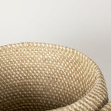Kalopa Set of 2 Seagrass Floor Baskets w/ Flat Handled Lid by Mercana at Eve Furniture