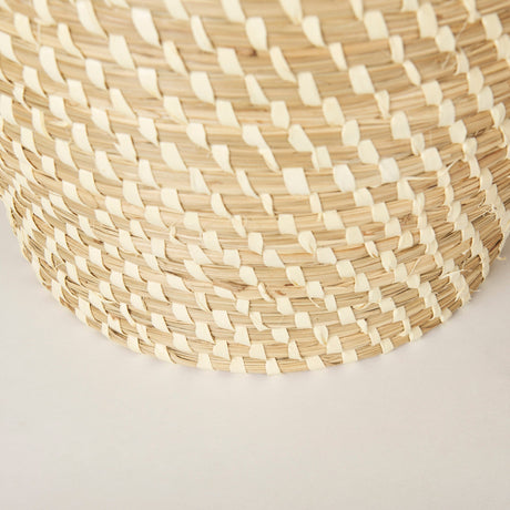 Kalopa Set of 2 Seagrass Floor Baskets w/ Flat Handled Lid by Mercana at Eve Furniture