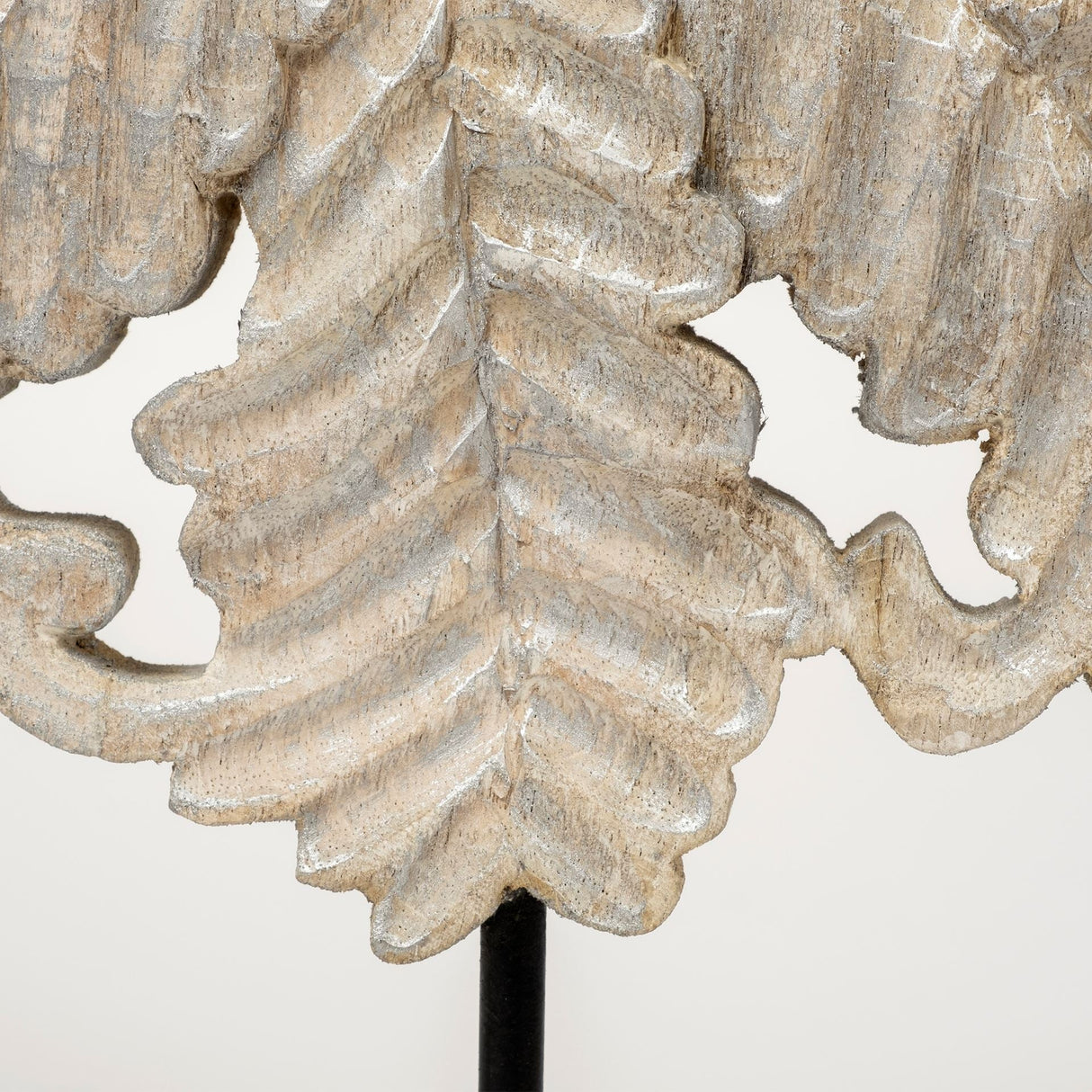 Kamara II (Large) 16L x 4W White Washed Wood W/Antiqued Silver Botanical Decorative Object by Mercana at Eve Furniture