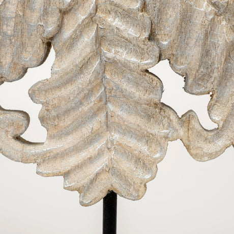 Kamara II (Large) 16L x 4W White Washed Wood W/Antiqued Silver Botanical Decorative Object by Mercana at Eve Furniture
